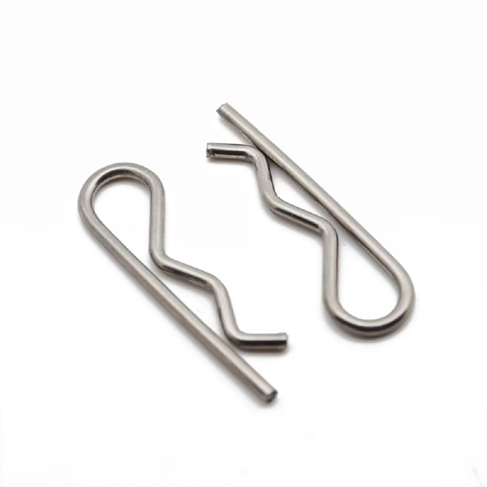 2-10pcs M1 M1.2 M1.6 M1.8 M2 M2.5 M3 M3.5 M4 Steel R Type Spring Cotter Pin Wave Shape Split Clip Clamp Hair Tractor Pin for Car