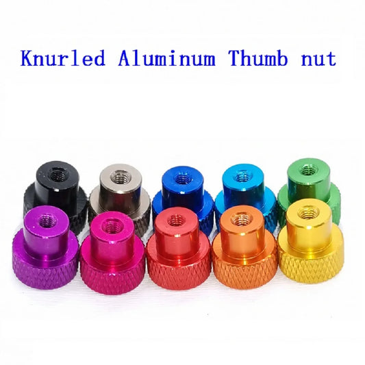 2-10pcs M2 M3 M3.5 M4 M5 M6 Blind hole Hand Nut Knurled Aluminum Thumb nut for Locking airflame aluminum alloy Tighten Handnut