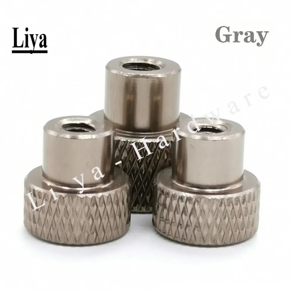 2-10pcs M2 M3 M3.5 M4 M5 M6 Blind hole Hand Nut Knurled Aluminum Thumb nut for Locking airflame aluminum alloy Tighten Handnut