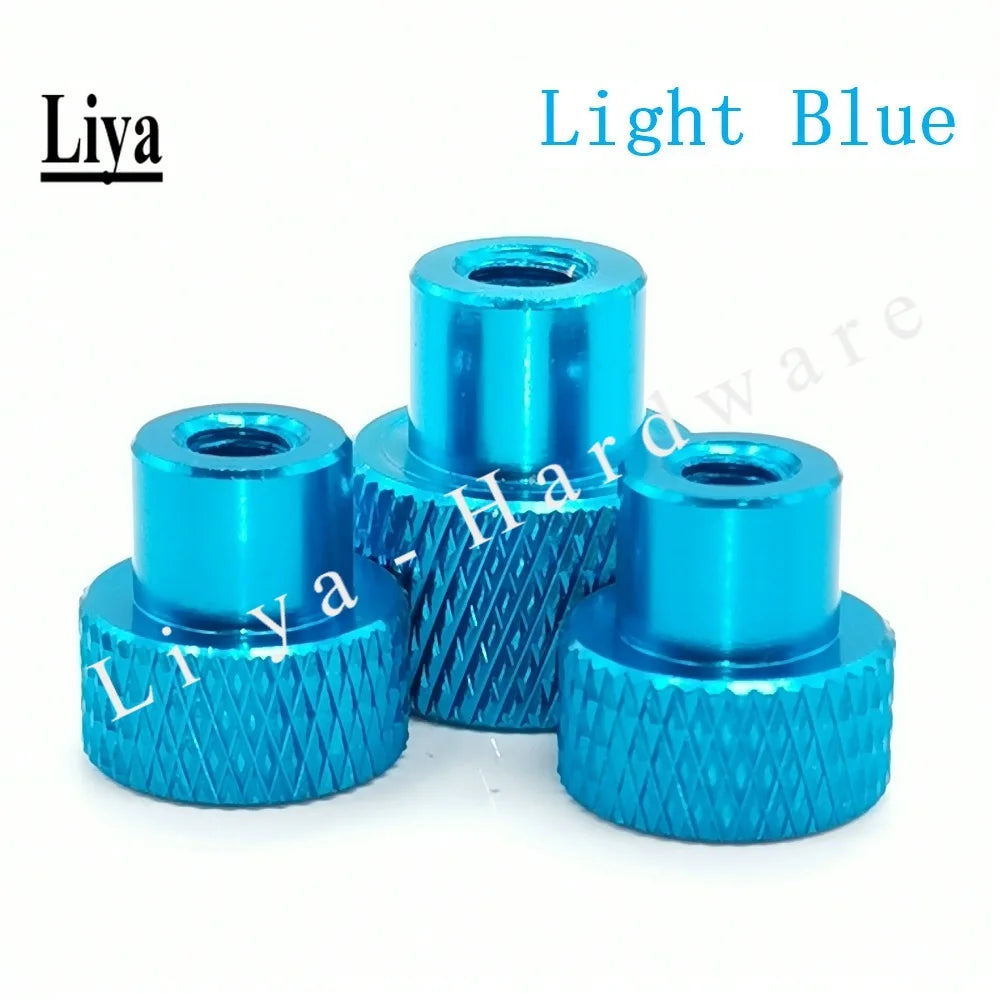 2-10pcs M2 M3 M3.5 M4 M5 M6 Blind hole Hand Nut Knurled Aluminum Thumb nut for Locking airflame aluminum alloy Tighten Handnut