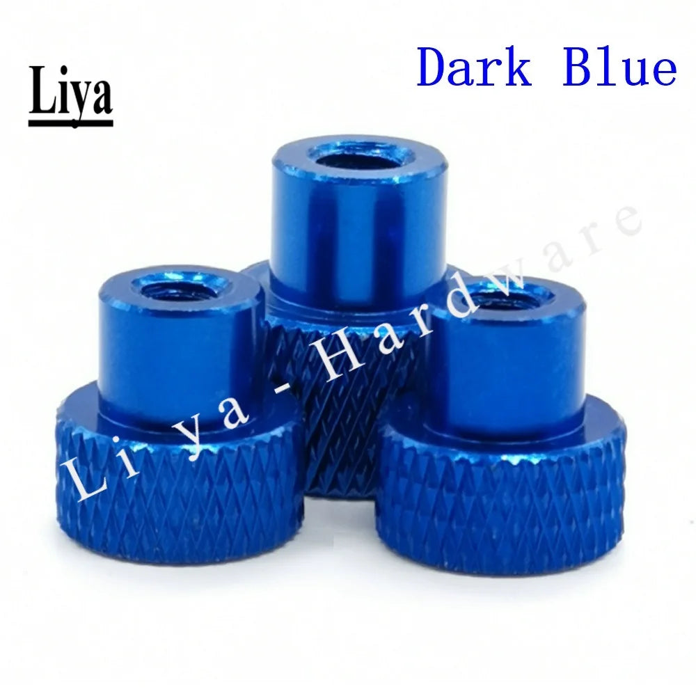 2-10pcs M2 M3 M3.5 M4 M5 M6 Blind hole Hand Nut Knurled Aluminum Thumb nut for Locking airflame aluminum alloy Tighten Handnut