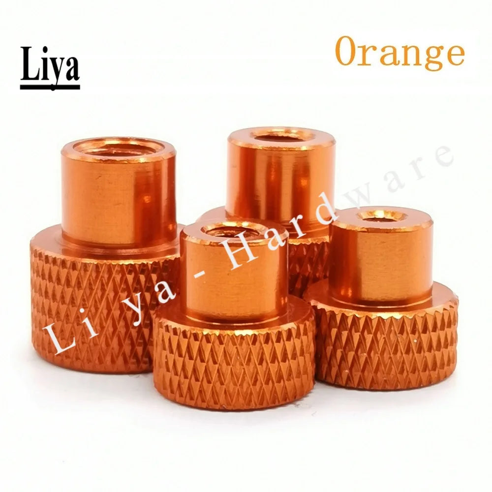 2-10pcs M2 M3 M3.5 M4 M5 M6 Blind hole Hand Nut Knurled Aluminum Thumb nut for Locking airflame aluminum alloy Tighten Handnut