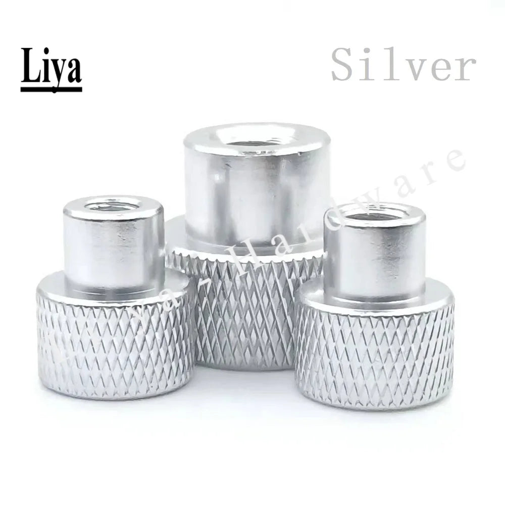 2-10pcs M2 M3 M3.5 M4 M5 M6 Blind hole Hand Nut Knurled Aluminum Thumb nut for Locking airflame aluminum alloy Tighten Handnut