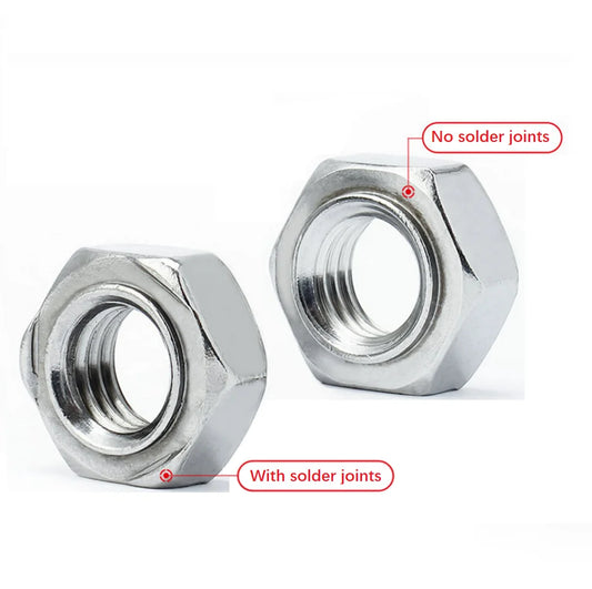 2-20pcs 304 stainless steel M3M4M5M6M8M10M12M14M16 DIN929 hexagon welding nut spot welding nut solder joints nut