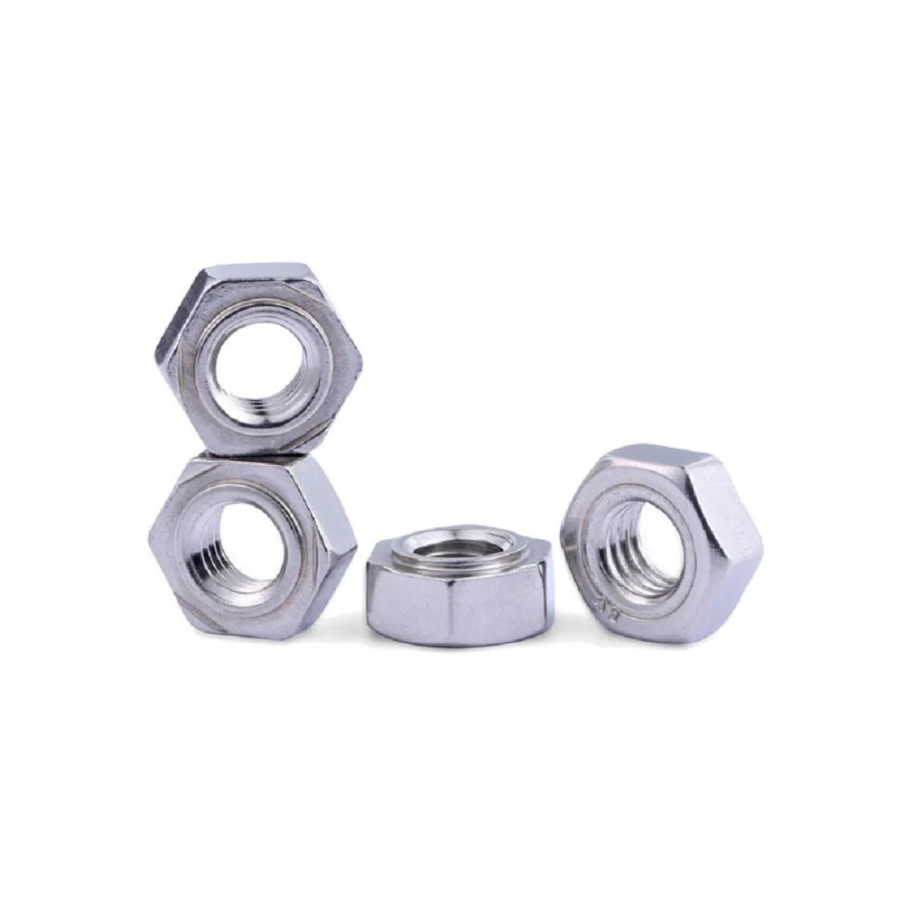 2-20pcs 304 stainless steel M3M4M5M6M8M10M12M14M16 DIN929 hexagon welding nut spot welding nut solder joints nut