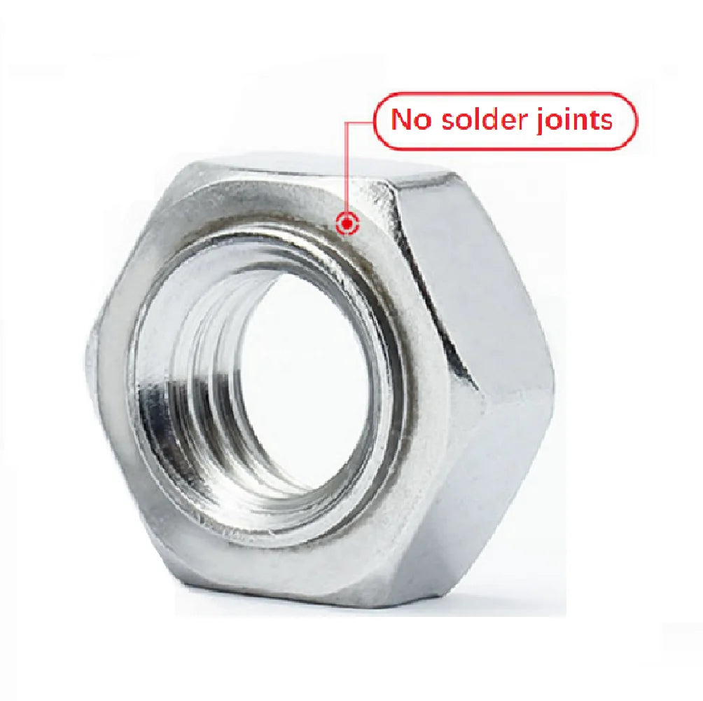 2-20pcs 304 stainless steel M3M4M5M6M8M10M12M14M16 DIN929 hexagon welding nut spot welding nut solder joints nut