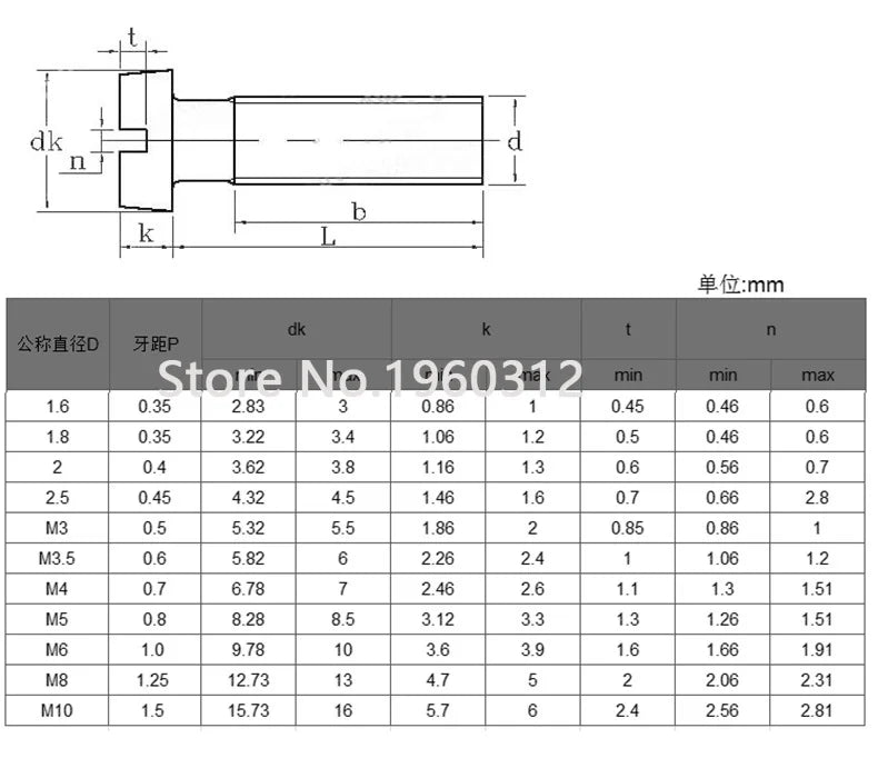 2-20pcs M1 M1.2 M1.4 M1.6 M2 M2.5 M3 M4 M5 M6 M8 M10 *L DIN84 Brass Slotted Cheese Head Screw Brass Screw Brass Bolt