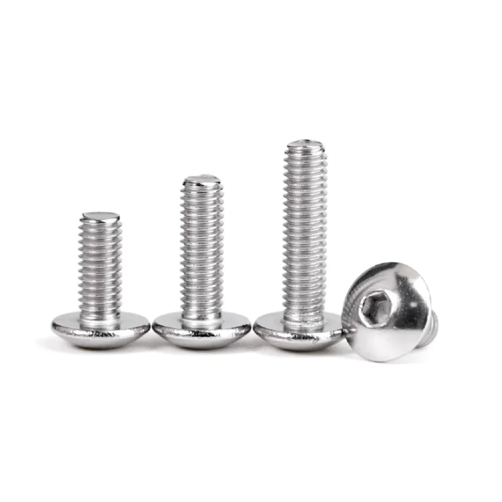 2-50pcs M2 M2.5 M3 M4 M5 M6 M8 M10 Stainless steel 304 TM Hexagon socket large flat machine screws