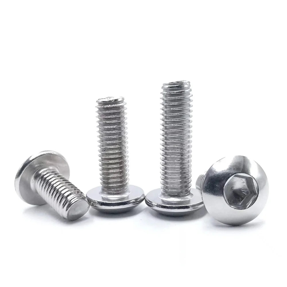 2-50pcs M2 M2.5 M3 M4 M5 M6 M8 M10 Stainless steel 304 TM Hexagon socket large flat machine screws