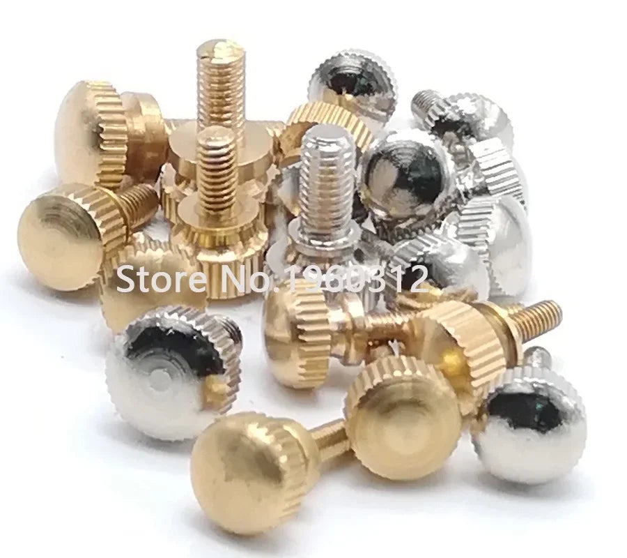 2-5PCS M3 M4 M5 M6 GB834 Brass Knurled head or Nickel plating hand thumb screw computer chassis with high step knurled screws