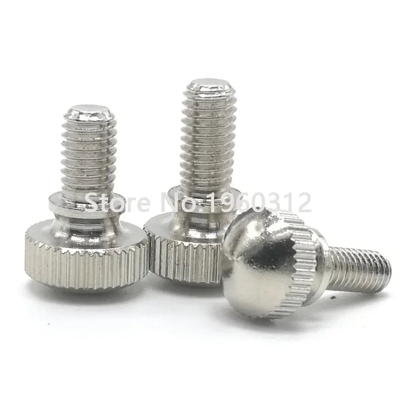 2-5PCS M3 M4 M5 M6 GB834 Brass Knurled head or Nickel plating hand thumb screw computer chassis with high step knurled screws