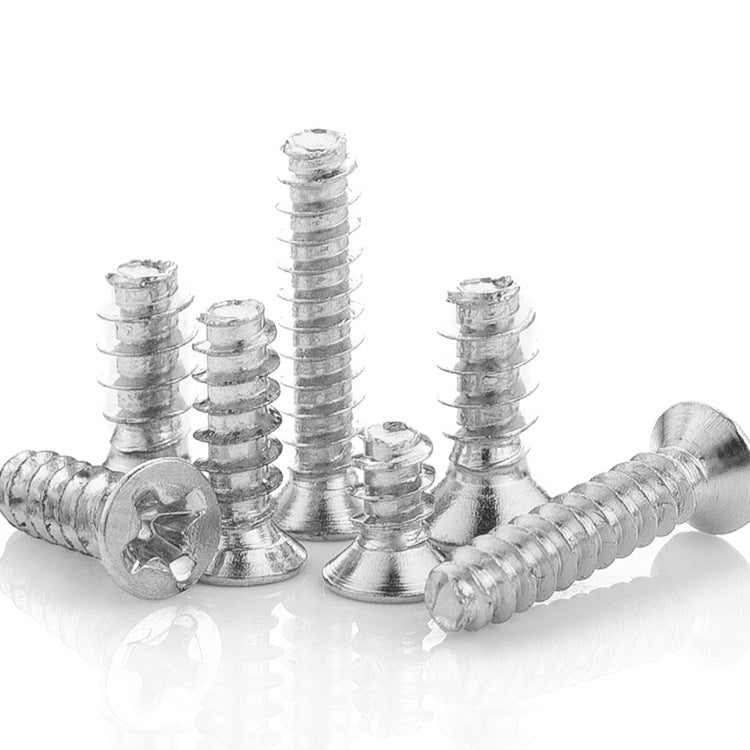 M1.4/ M2.3/M2.6/M3 Nickel-plated hard self-tapping screws countersunk head flat tail self-tapping screws flat head screws for Electronics & Small Appliances