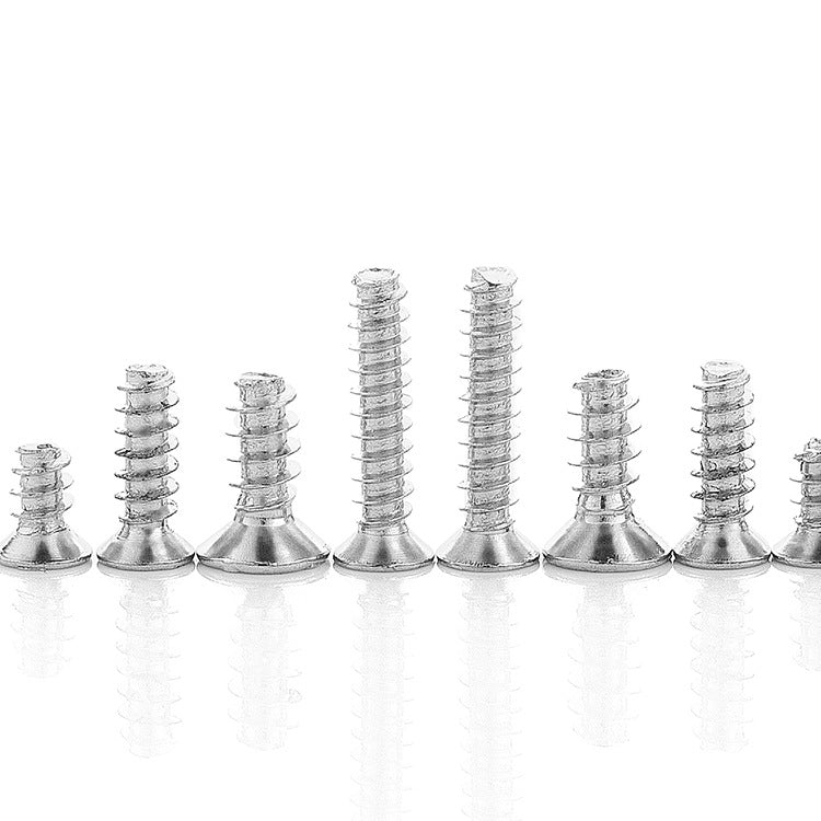 M1.4/ M2.3/M2.6/M3 Nickel-plated hard self-tapping screws countersunk head flat tail self-tapping screws flat head screws for Electronics & Small Appliances