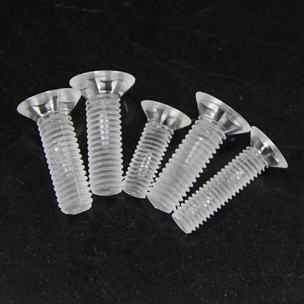 20pcs M2 M2.5 M3 M4 M5 M6 M8 M10 DIN965 phillips transparent screws, nylon, PC countersunk head, flat head, cross acrylic screw