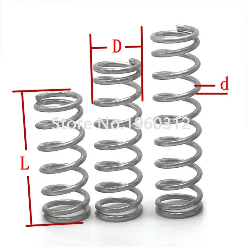 20pcs wire diameter = 0.2/0.3/0.4mm  Stainless Steel Micro return Small Compression anti corrosion extension springs L=5-50