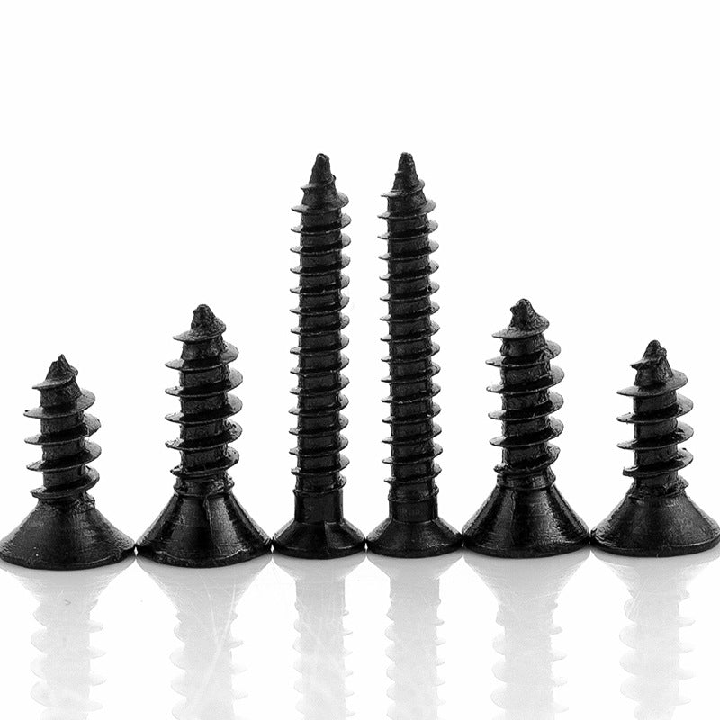 M3M4M5M6M8 304 stainless steel black cross groove countersunk head self-tapping screw flat head self-tapping screw for Home Improvement & Industrial Use