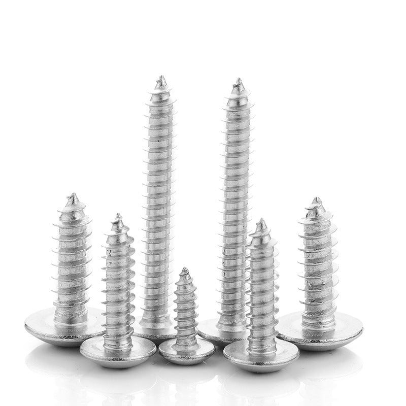M4/M5/M6 201 stainless steel screw Phillips groove large flat head screw umbrella head mushroom head self-tapping screw  for Household & Construction