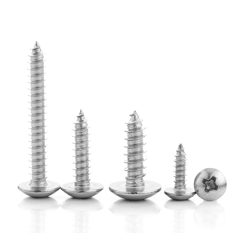 M4/M5/M6 201 stainless steel screw Phillips groove large flat head screw umbrella head mushroom head self-tapping screw  for Household & Construction