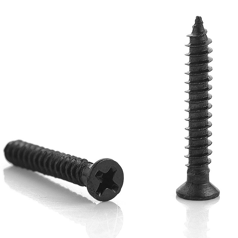 M3M4M5M6M8 304 stainless steel black cross groove countersunk head self-tapping screw flat head self-tapping screw for Home Improvement & Industrial Use