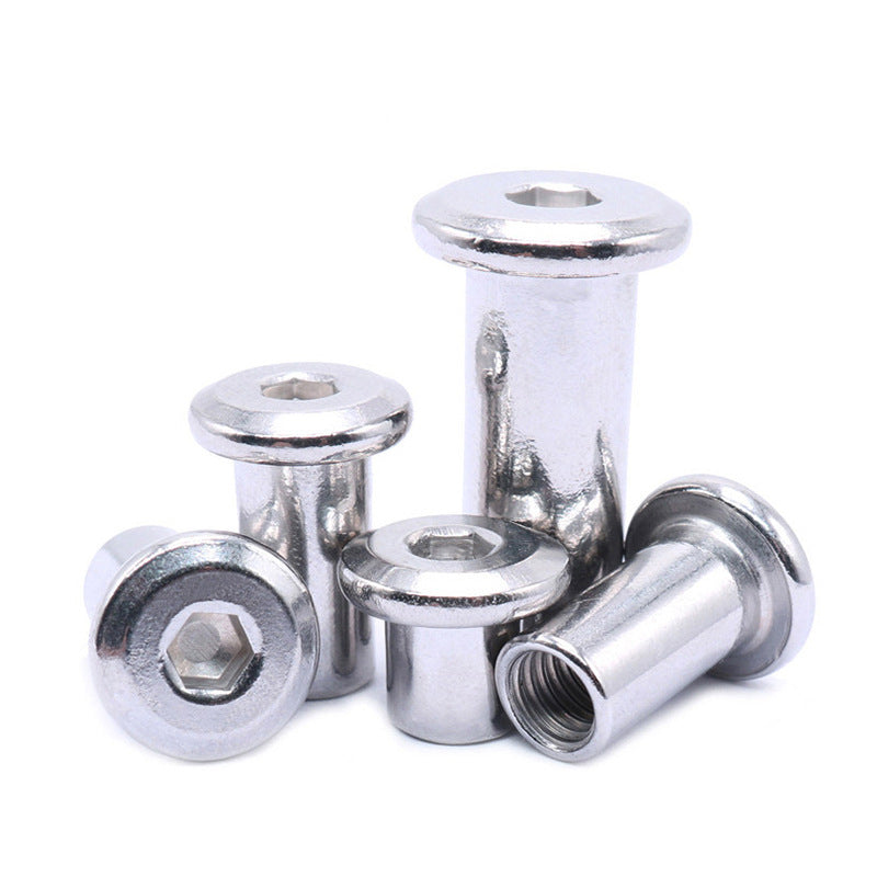 M4/M5/M6/M8 Carbon Steel Nickel Plated Chamfer Splint Nut Inner Hexagon Bevel Lock Nut Oblique Flat Head Splint Nut for Furniture & Hardware Assembly