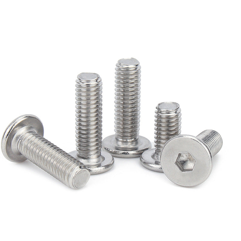 M5 M8 304 Stainless Steel Thin and Large Flat Head Hexagon Machine Screws - Fasteners for Furniture & Machinery