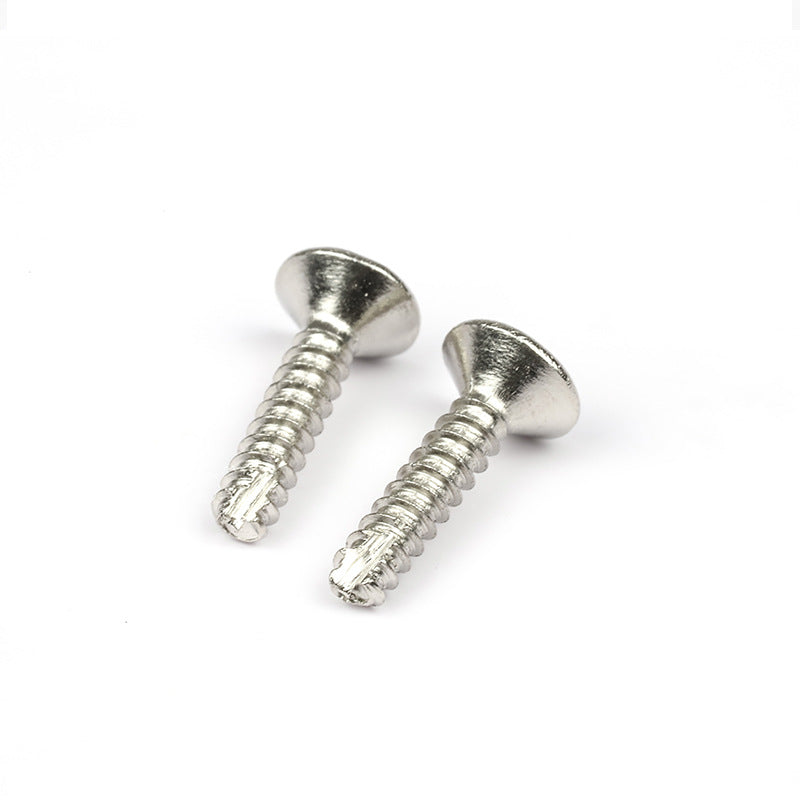 M1.7-M5 304 stainless steel countersunk head cutting tail self-tapping screw flat head self-tapping milling tail screw self-tapping screw for Furniture & Woodworking