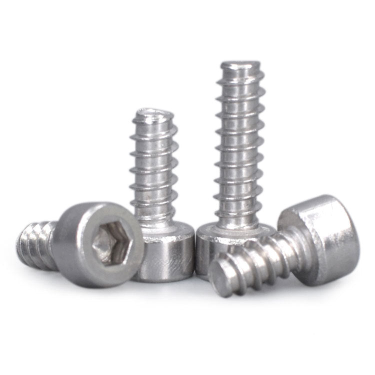 M1.7/M2.6/M3 Nickel-plated cylindrical head inner hexagonal flat tail self-tapping screw cup head inner hexagonal flat tail screw for Precision Hardware Installation