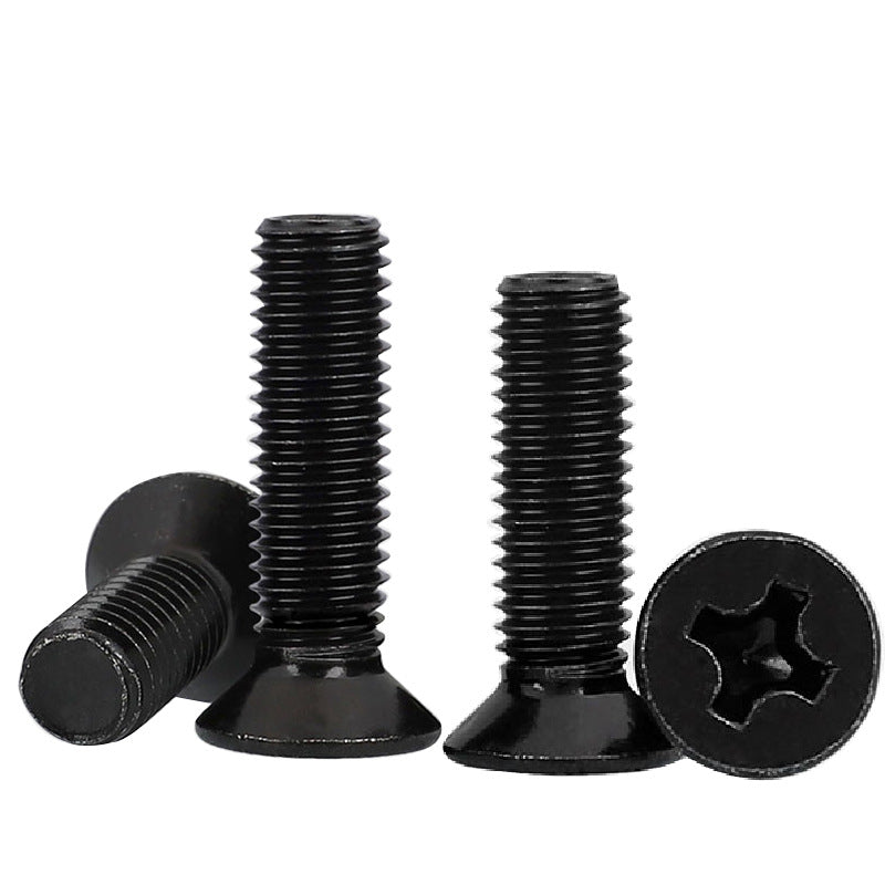 M3 M4 Carbon Steel Black Phillips Countersunk Head Machine Screws for Electronics & Furniture