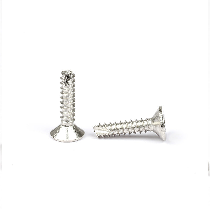 M1.7-M5 304 stainless steel countersunk head cutting tail self-tapping screw flat head self-tapping milling tail screw self-tapping screw for Furniture & Woodworking