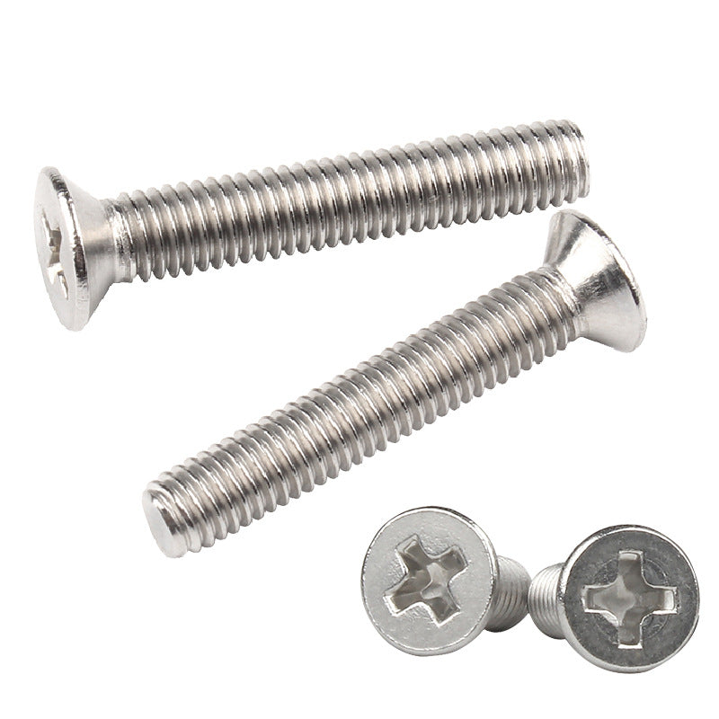 M2/M2.5/M3/M4 Carbon Steel Nickel Plated Phillips Countersunk Screws Small Flat Head for Electronics & Furniture