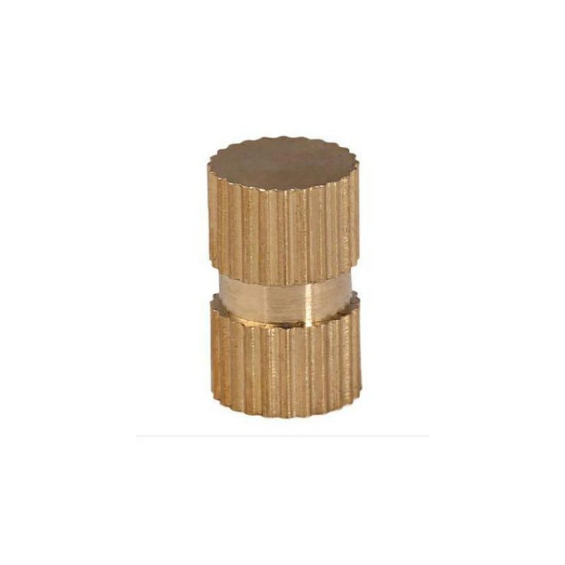 M3-M4-M6-M8 Copper Knurled Threaded Inserts Blind Hole Embedded Nuts for Injection Molding Applications