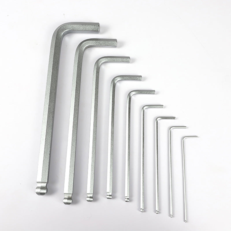 L-Shaped Ball Head Hex Key 2mm Flat Head Single Hex Wrench for DIY Repair Hardware Assembly