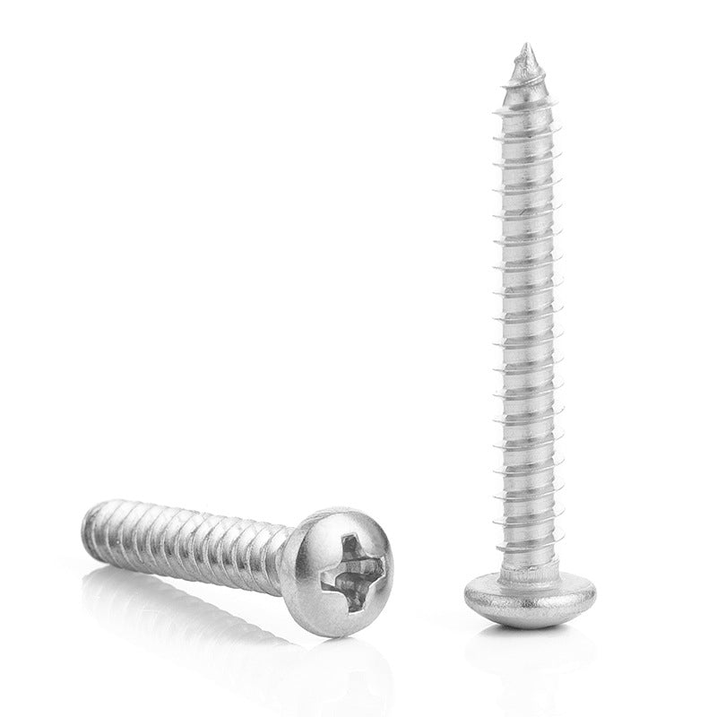 M1/M1.4/M2.3 304 Stainless Steel Phillips Round Pan Head Self-Tapping Small Screws for Electronics