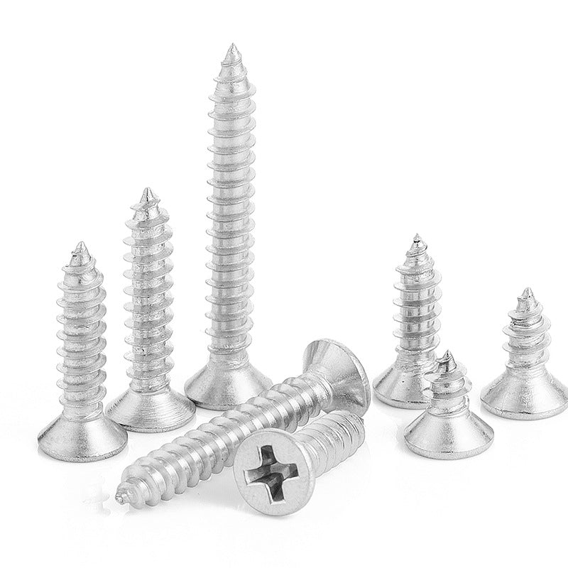 M1.2/M1.7/M2.3/M2.8 304 Stainless Steel Small Cross Countersunk Flat Head Self-Tapping Screws for Electronics & DIY Crafts