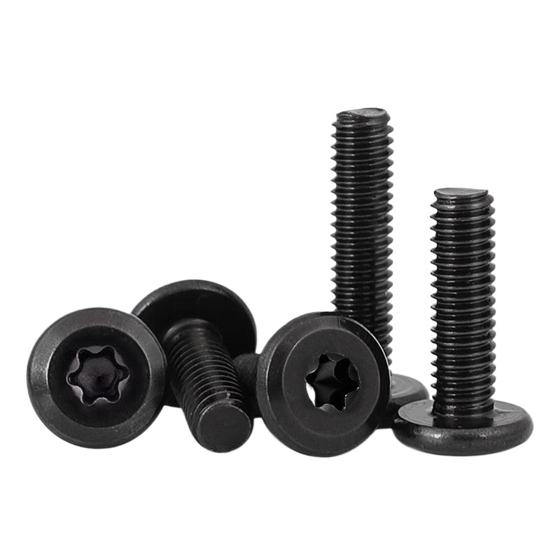 Black Torx Flat Head Furniture Screws & Sleeved Nut Set | 304 Stainless Steel | M3 M4 M5 M6 M8