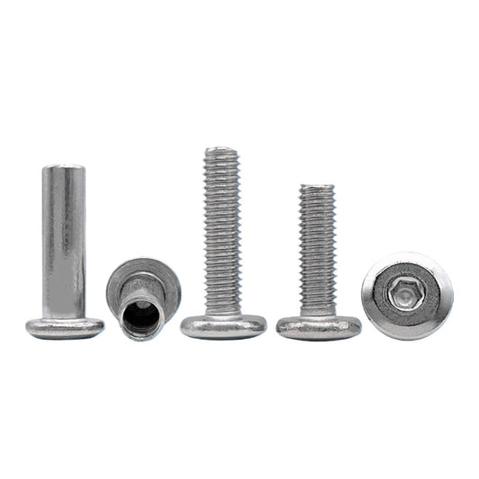 UNC 304 Stainless Steel Screw Nut Set US Imperial Hex Flat Head Chamfer Furniture Pair Lock Splint Fastener