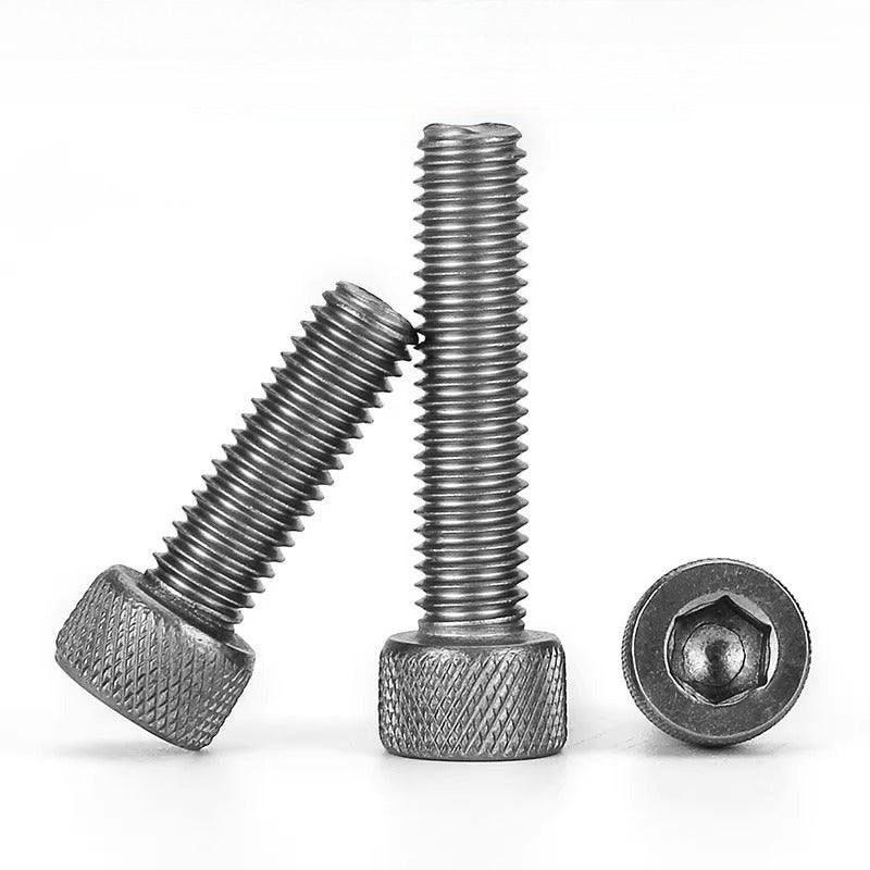 DIN912 Screw TA1 Pure Titanium M3-M8 Hex Socket Cylindrical Cup Head Knurled Lengthened Machine Screw