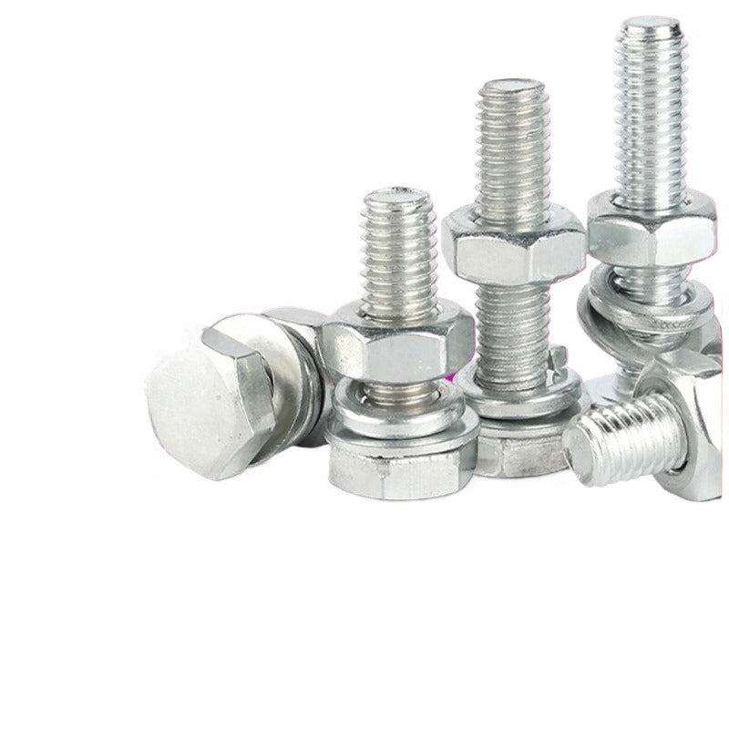 M4/M6/M8/M12/M20 Iron galvanized outer hexagon bolt combination set screw nut gasket extension screw for Construction & Furniture Assembly