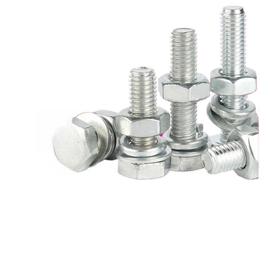 M4/M6/M8/M12/M20 Iron galvanized outer hexagon bolt combination set screw nut gasket extension screw for Construction & Furniture Assembly