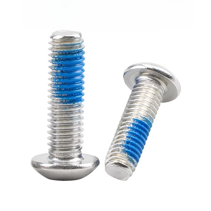 180° Threadlocking Adhesive Coated 304 SS ISO7380 Button Head Hex Socket Mushroom Head Machine Screws