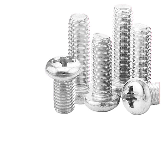 M3 M3.5 M4 M5 M6 304 Stainless Steel Phillips Round/Pan Head Machine Screws - Lengthened Small Bolts for Electronics and Furniture