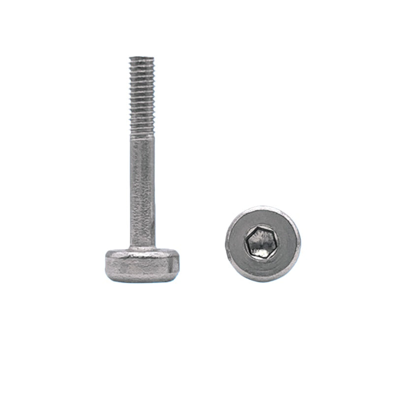 304 Stainless Steel Non-Standard Screw M3×19 Half Tooth Short Thin Head Hex Screw