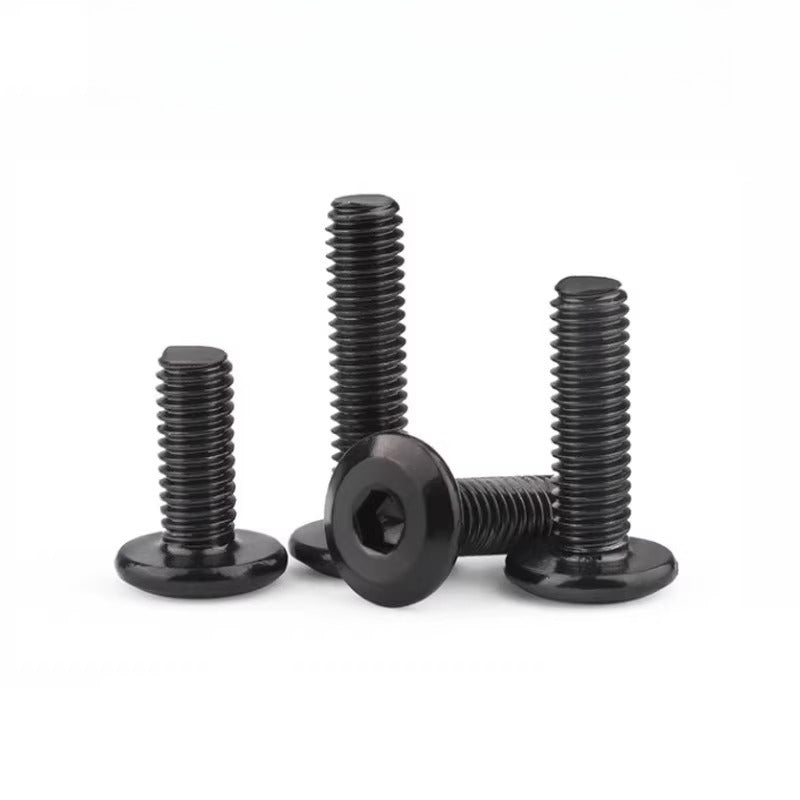 M2-M12 Black 304 Stainless Steel Hex Socket Screw Chamfered Large Flat Head Furniture Pair Lock Fastener