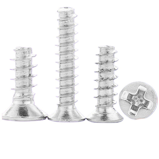 M1.4/ M2.3/M2.6/M3 Nickel-plated hard self-tapping screws countersunk head flat tail self-tapping screws flat head screws for Electronics & Small Appliances
