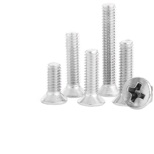 M3M5M8 201 Stainless Steel Cross Groove Countersunk Flat Head Machine Screw for Industrial & Furniture Assembly