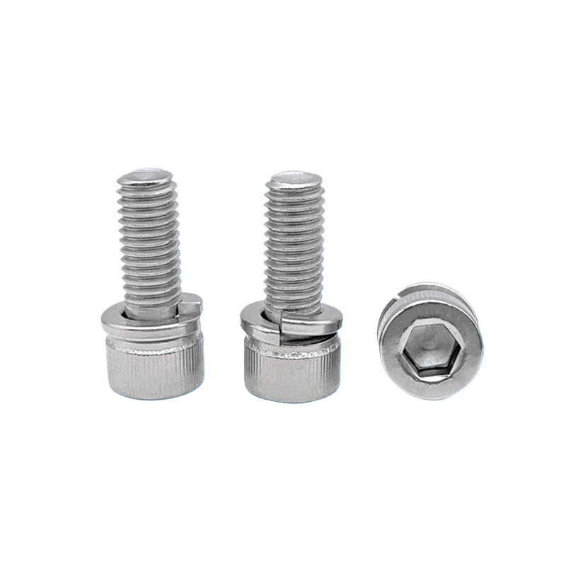 DIN912 M2-M8 Hex Socket Combination Screw 304/316 Stainless Steel Cup Head Elastic Washer 2-Piece Screw