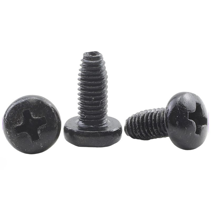 M3/M5/M6 8.8 grade high strength black cross round head triangular tooth screw cross pan head machine tooth screw for Machinery & Furniture