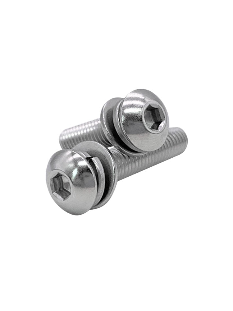 ISO7380 304/316 SS Combo Screw Hex Socket Pan Head Self-Contained Flat Spring Washer 3-in-1 Screw