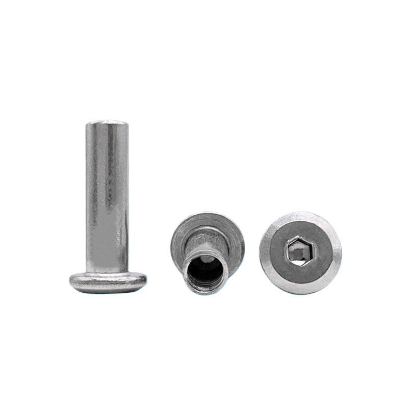 304 Stainless Steel Hex Splint Nut Furniture Lock Barrel Nut M2 to M8*10*15-80