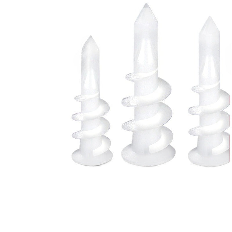 Spiral Colloidal Expansion Tube White Gypsum Board Special Nylon Plastic Expansion Tube Hose Plug Wall Plug for Home Renovation